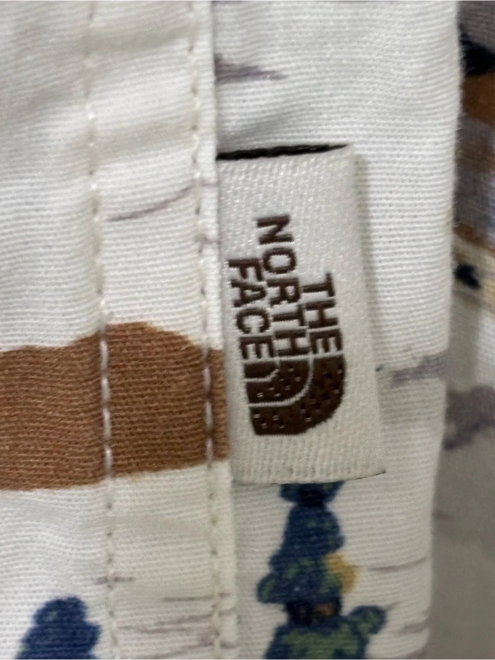 The North Face Baytrail Pattern Short Sleeve Button Up Shirt Men’s L White